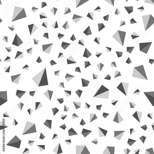 Light Gray vector seamless, isometric backdrop with lines, triangles. Glitter abstract illustration with triangular shapes. Texture for window blinds, curtains.