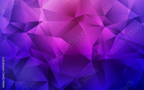 Dark Purple vector abstract mosaic backdrop. A sample with polygonal shapes. A completely new design for your leaflet.