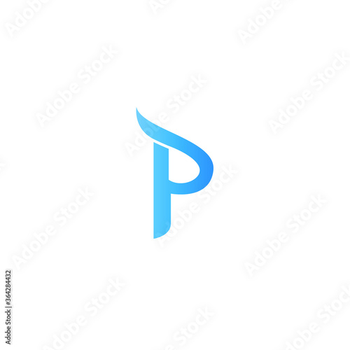 Fototapeta Naklejka Na Ścianę i Meble -  Initial P logo design