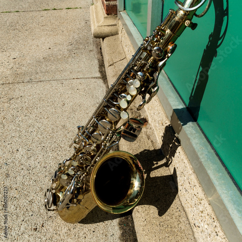 Canvas Print Jazz Saxophone Grunge