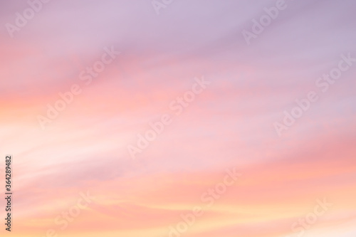 Pink sky background with white clouds