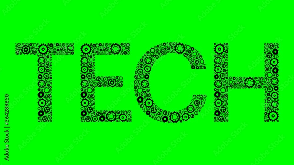 Animation of tech made out of gears Animation of tech made out of gears