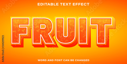 Text effect style fruit