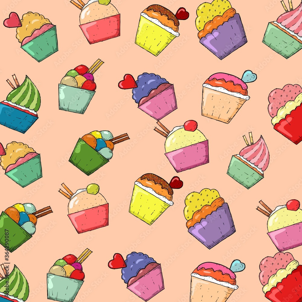 seamless background with sweets seamless background with sweets