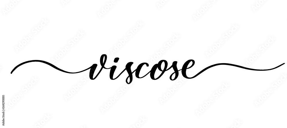 Viscose - vector calligraphic inscription with smooth lines for shop fabric and knitting, logo, textile. Viscose - vector calligraphic inscription with smooth lines for shop fabric and knitting, logo, textile.