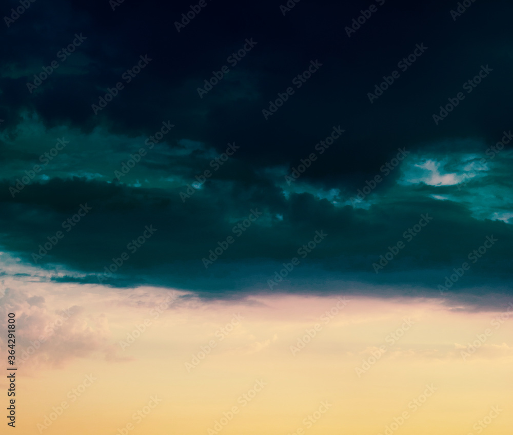 Dramatic Sunset sea horizon sky clouds sunset landscape. Nature sundown wallpaper Dramatic Sunset sea horizon sky clouds sunset landscape. Nature sundown wallpaper