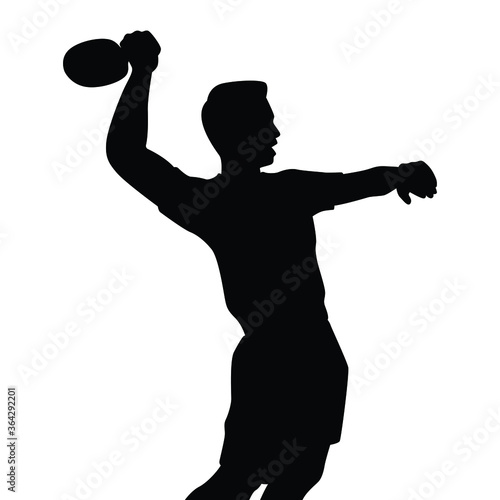 Table tennis player silhouette vector