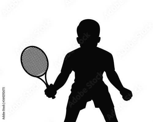 Tennis player silhouette vector