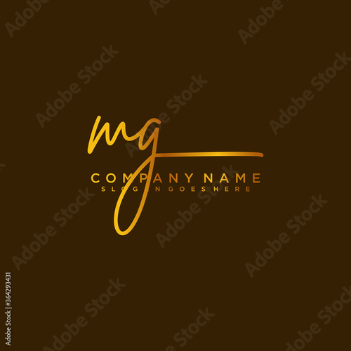 MG initials signature logo. Handwriting logo vector templates. Logo for business, beauty, fashion, signature