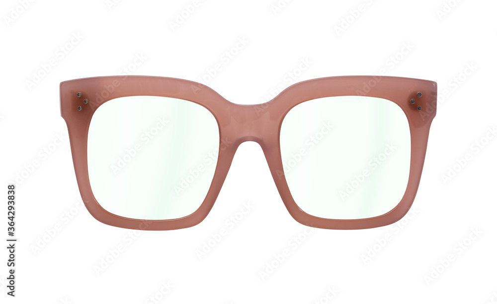 Fototapeta premium Glasses isolated on white background for applying on a portrait. Design element with clipping path