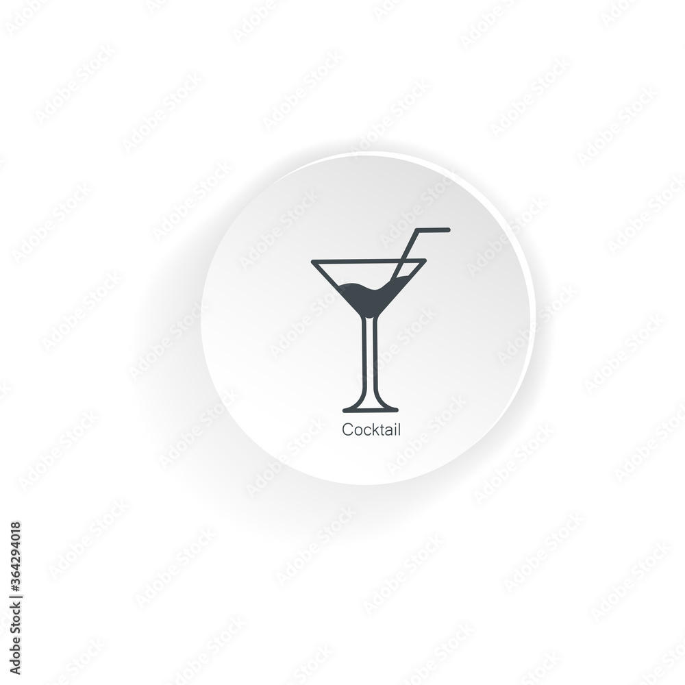 Cocktail icon. Vector on isolated white background. EPS 10 Cocktail icon. Vector on isolated white background. EPS 10