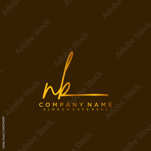 NB initials signature logo. Handwriting logo vector templates. Logo for business, beauty, fashion, signature