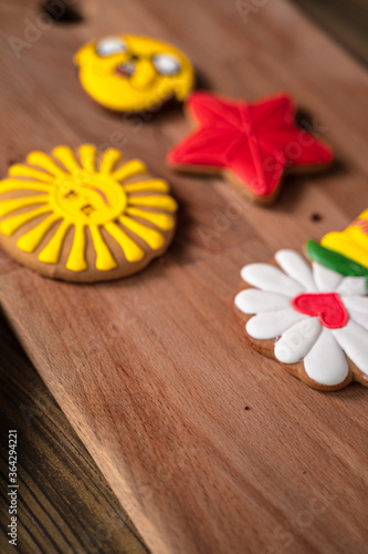 Multi-colored pastel easter cookies