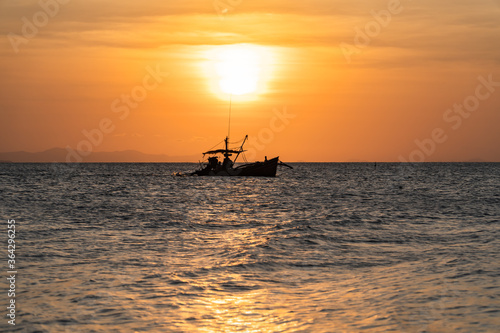 fishing boat at sunset © Nature Peaceful 