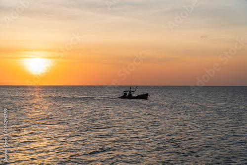 fishing boat at sunset © Nature Peaceful 