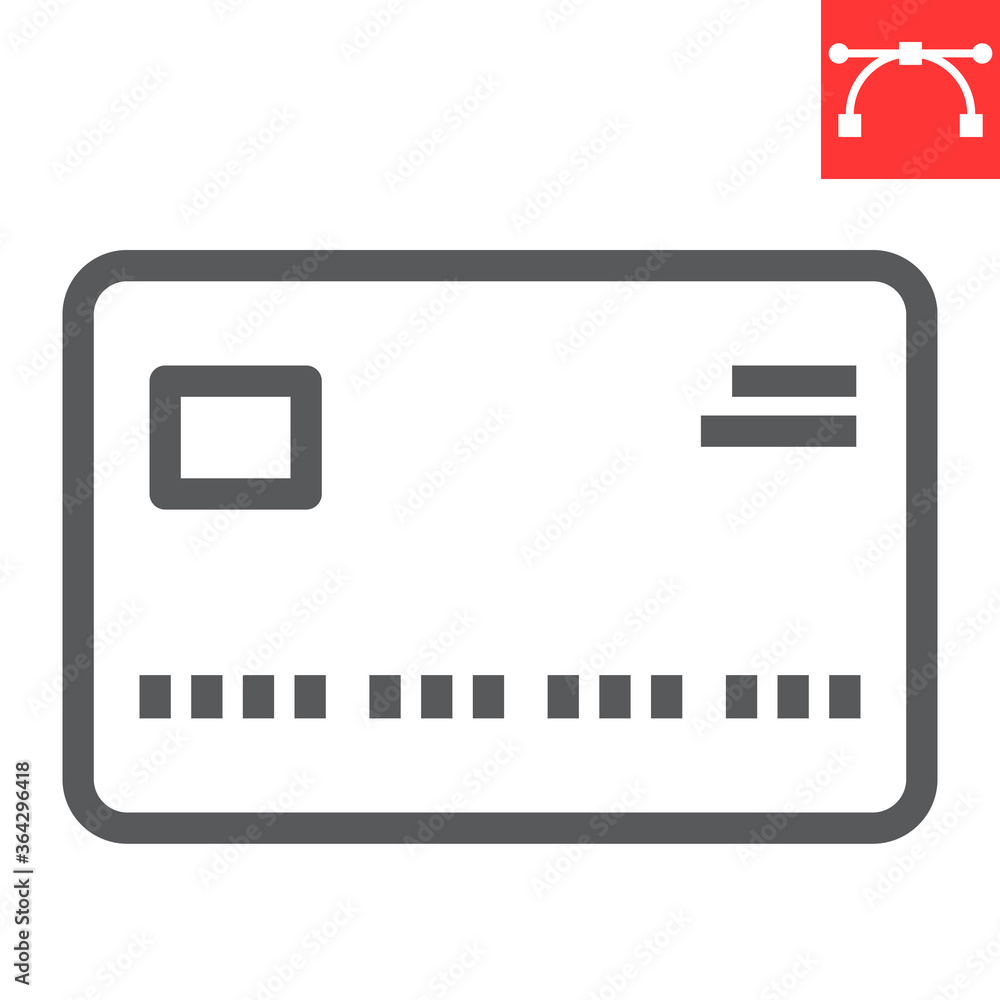 Credit card line icon, ui and button, buy sign vector graphics, editable stroke linear icon, eps 10. Credit card line icon, ui and button, buy sign vector graphics, editable stroke linear icon, eps 10.