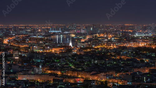 Nice scene from the Condominium rooftop location next to Chao Phraya River Bangkok/Thailand © Chatchawal