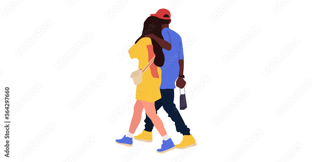Woman street fashion flat isolated vector illustration Woman street fashion flat isolated vector illustration