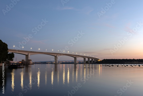 The bridge "Punta Penna" of Taranto at sunrise