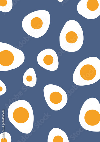 Fototapeta Naklejka Na Ścianę i Meble -  Pattern with eggs, art, illustration