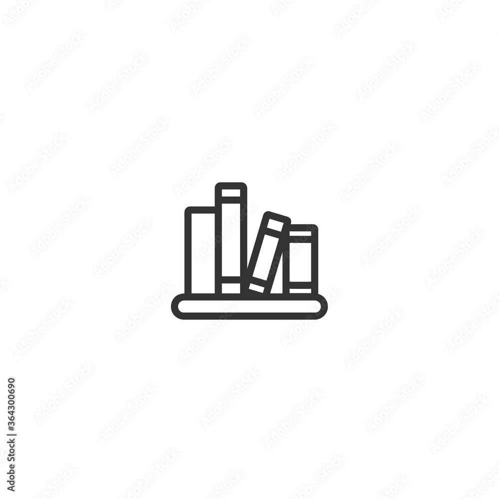book shelf isolated line icon for web and mobile book shelf isolated line icon for web and mobile