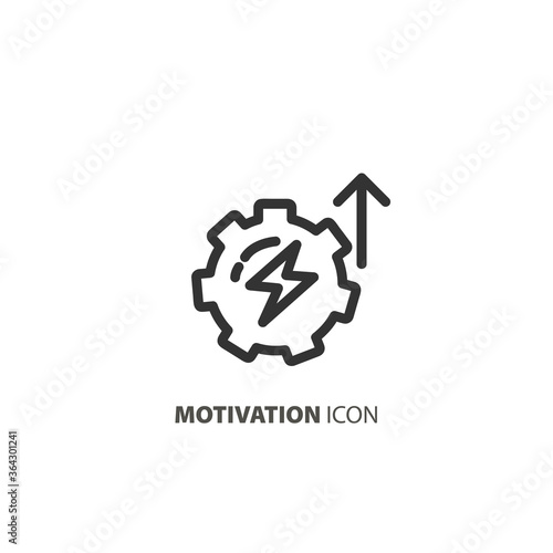motivation icon. development isolated line icon for web and mobile