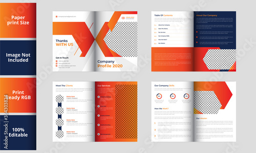 Corporate bi fold brochure template