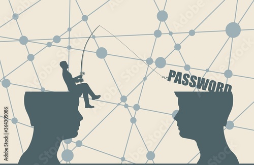 One businessman steal the password from another. Commercial spying concept