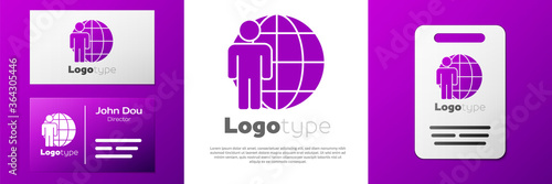 Logotype Head hunting icon isolated on white background. Business target or Employment sign. Human resource and recruitment for business. Logo design template element. Vector.