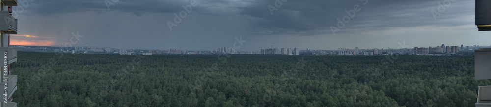 HDR panorama of Mosow near Rublevskoe highway