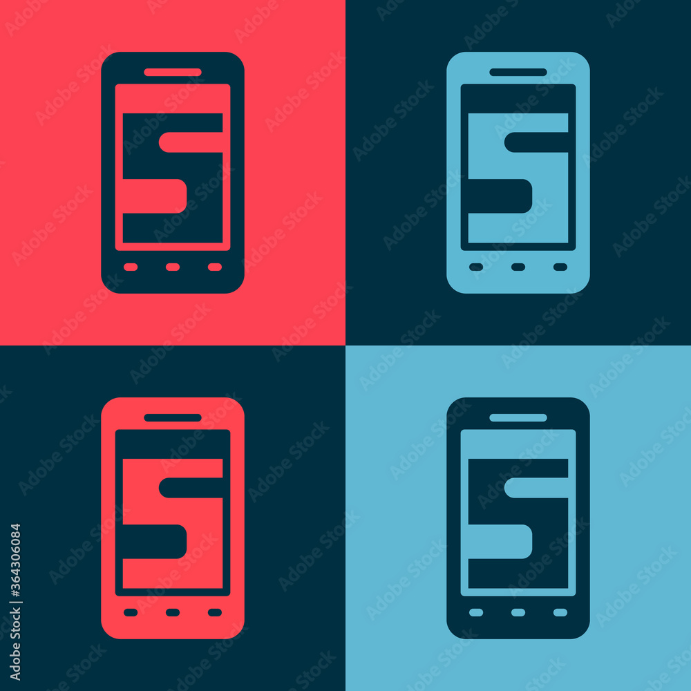 Pop art New chat messages notification on phone icon isolated on color background. Smartphone chatting sms messages speech bubbles. Vector. Pop art New chat messages notification on phone icon isolated on color background. Smartphone chatting sms messages speech bubbles. Vector.