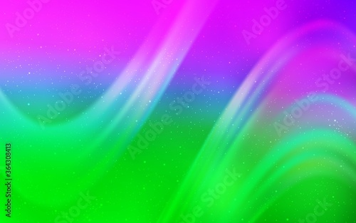 Light Pink, Green vector background with astronomical stars. Modern abstract illustration with Big Dipper stars. Pattern for astronomy websites.
