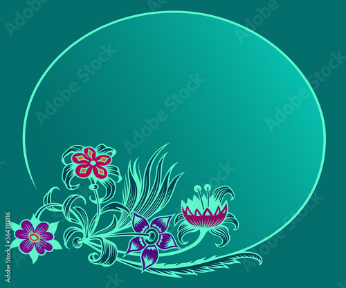 Wallpaper Mural Floral hand drawn vector vintage border Torontodigital.ca