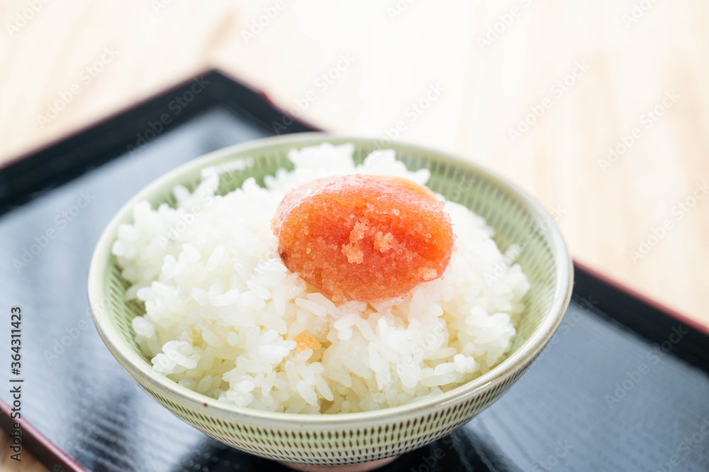 たらこを乗せたご飯 たらこを乗せたご飯