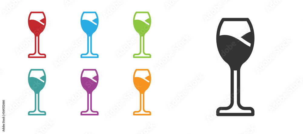 Black Wine glass icon isolated on white background. Wineglass icon. Goblet symbol. Glassware sign. Happy Easter. Set icons colorful. Vector. Black Wine glass icon isolated on white background. Wineglass icon. Goblet symbol. Glassware sign. Happy Easter. Set icons colorful. Vector.