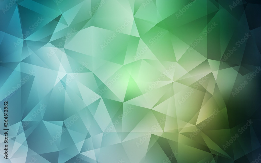 Light Green vector polygon abstract background. Colorful illustration in polygonal style with gradient. Brand new style for your business design.