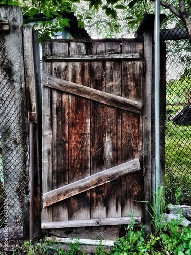 old wooden door