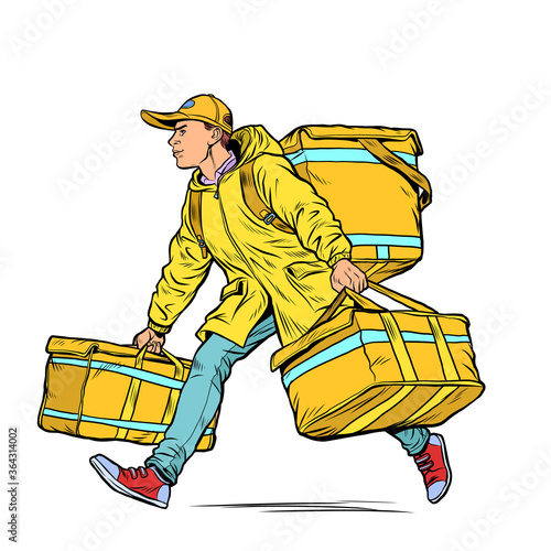 courier boy food delivery