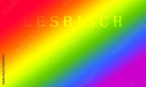 Hintergrund mit Regenbogenfarben mit Schrift