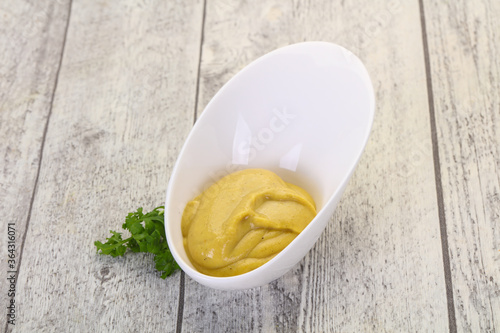 Mustard sauce in the bowl