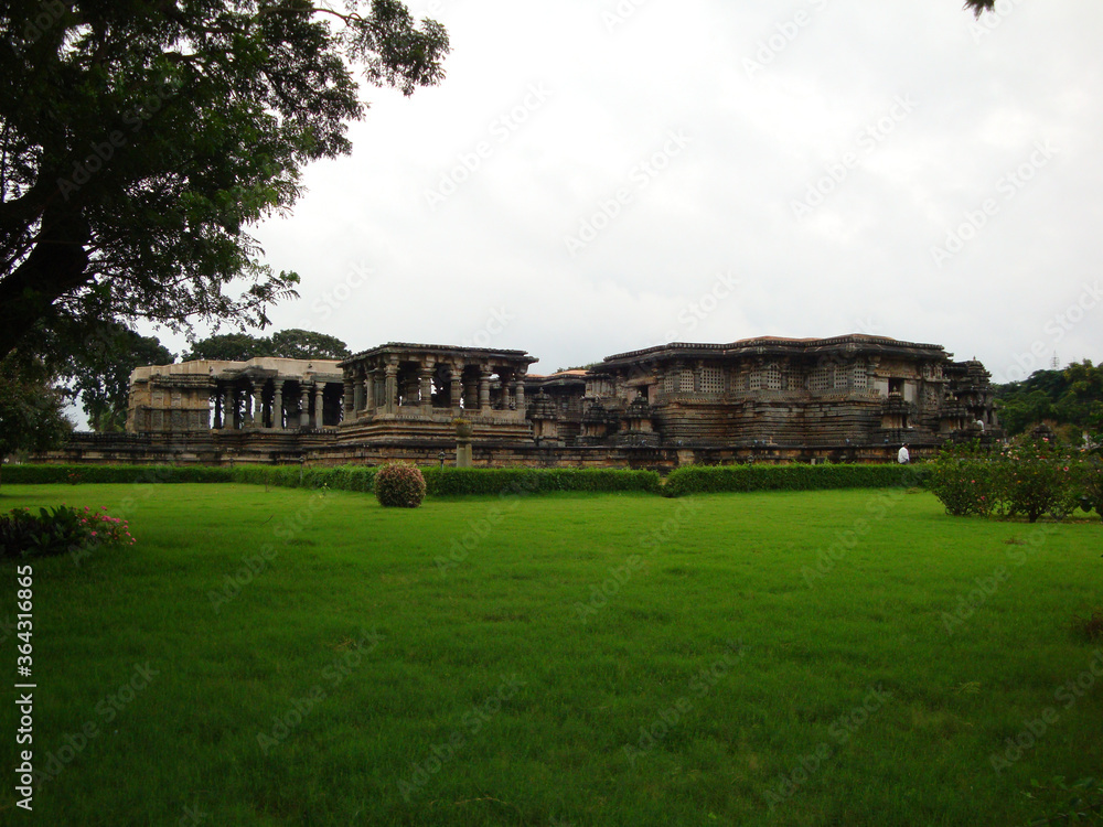 11th Century Hoysaleswara Hindu Temple Complex at Halebidu in India