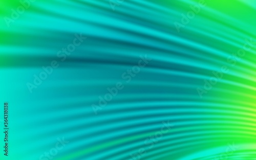 Light Green vector background with curved lines. Modern gradient abstract illustration with bandy lines. Pattern for your business design.