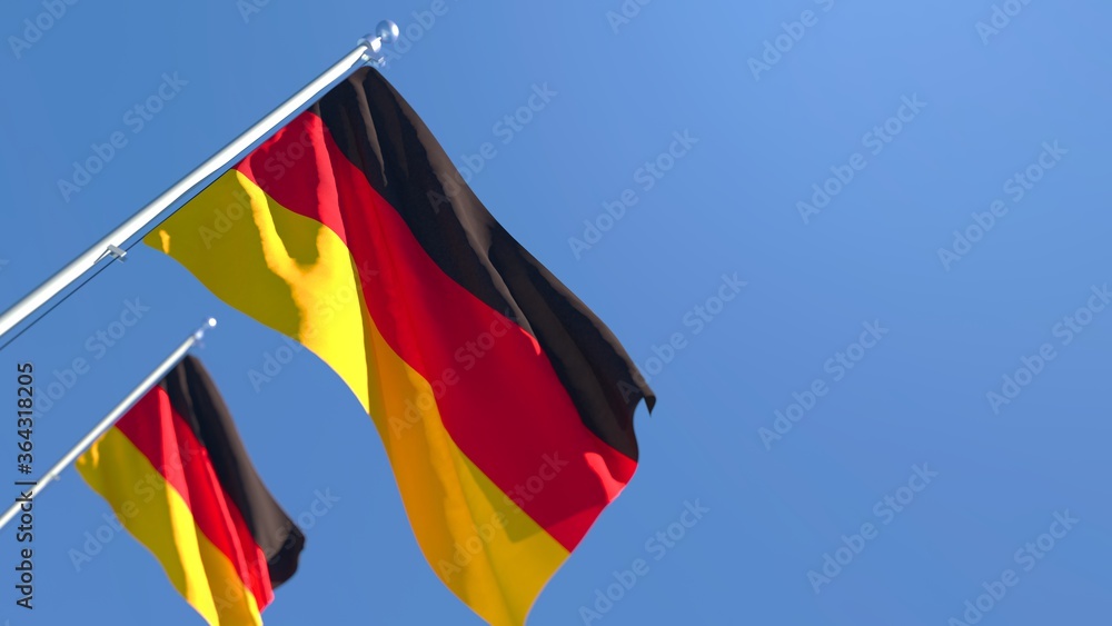 3D rendering of the national flag of Germany waving in the wind 3D rendering of the national flag of Germany waving in the wind