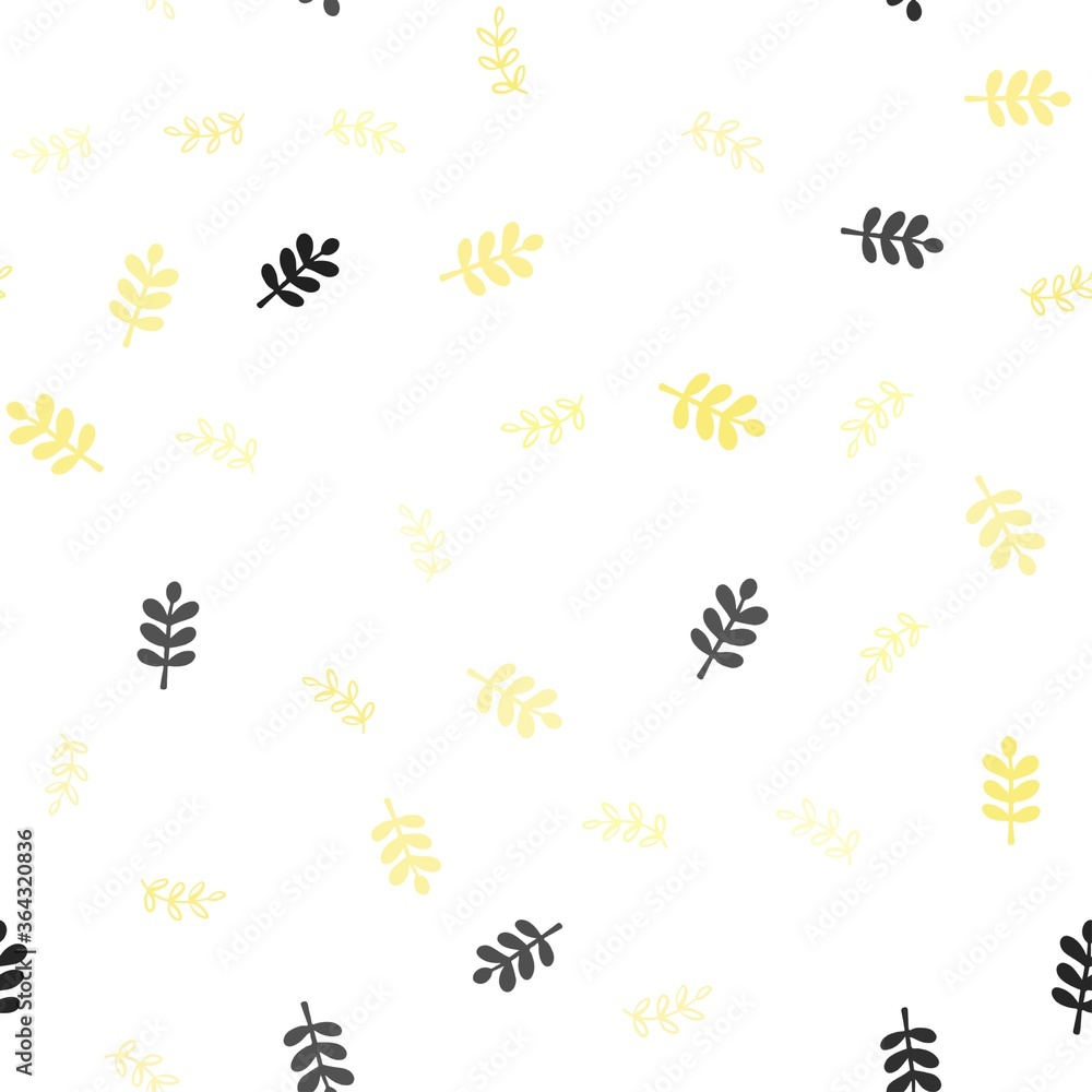 Light Pink, Yellow vector seamless doodle background with leaves. Decorative illustration with doodles on abstract template. Pattern for design of fabric, wallpapers. Light Pink, Yellow vector seamless doodle background with leaves. Decorative illustration with doodles on abstract template. Pattern for design of fabric, wallpapers.