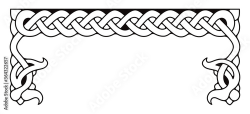 Ethnic vintage border. Vector illustration