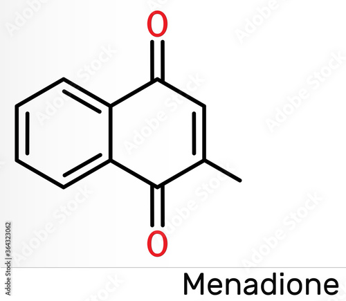 Menadione, menaphthone, provitamin molecule. It is called vitamin K3.  Skeletal chemical formula