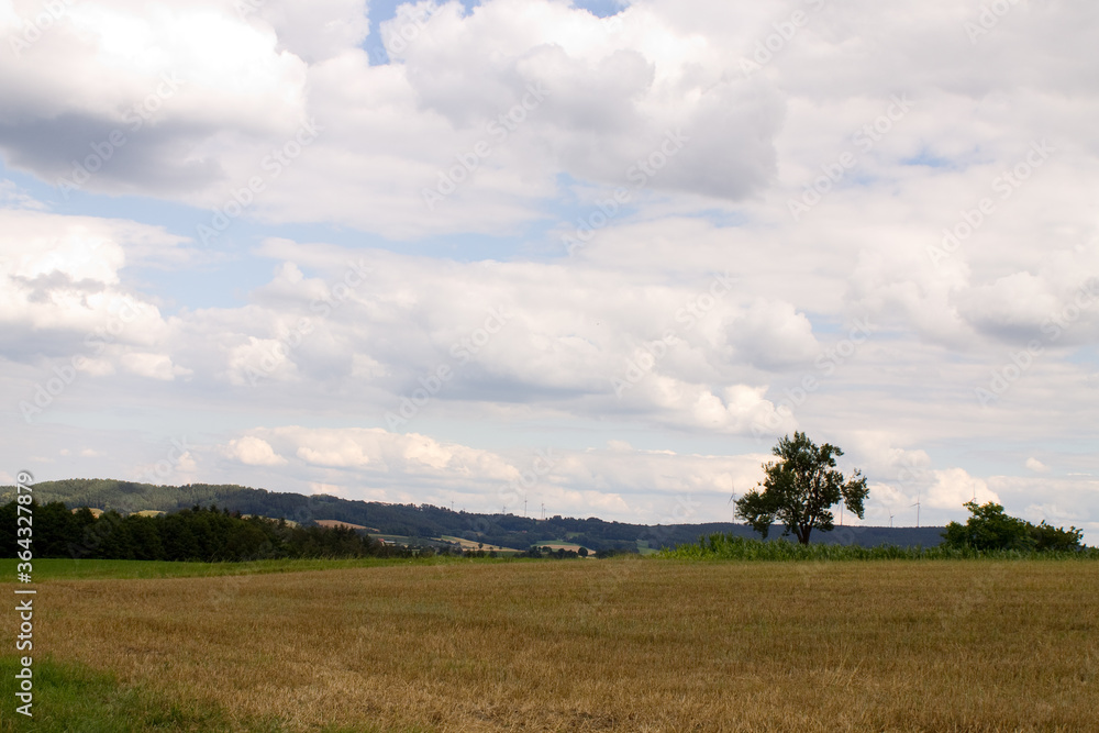 Ein Feld fotografiert in Bayern Deutschland