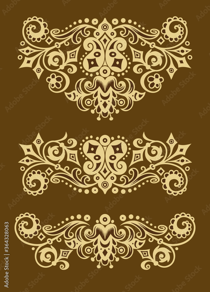 Fototapeta premium Vector ornamental vintage design elements