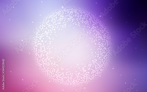 Light Purple, Pink vector layout with cosmic stars. Modern abstract illustration with Big Dipper stars. Smart design for your business advert.