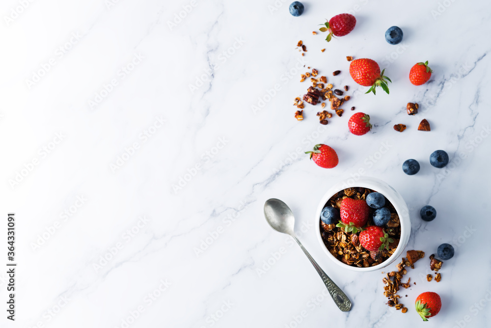 oatmeal nuts granola with berries oatmeal nuts granola with berries